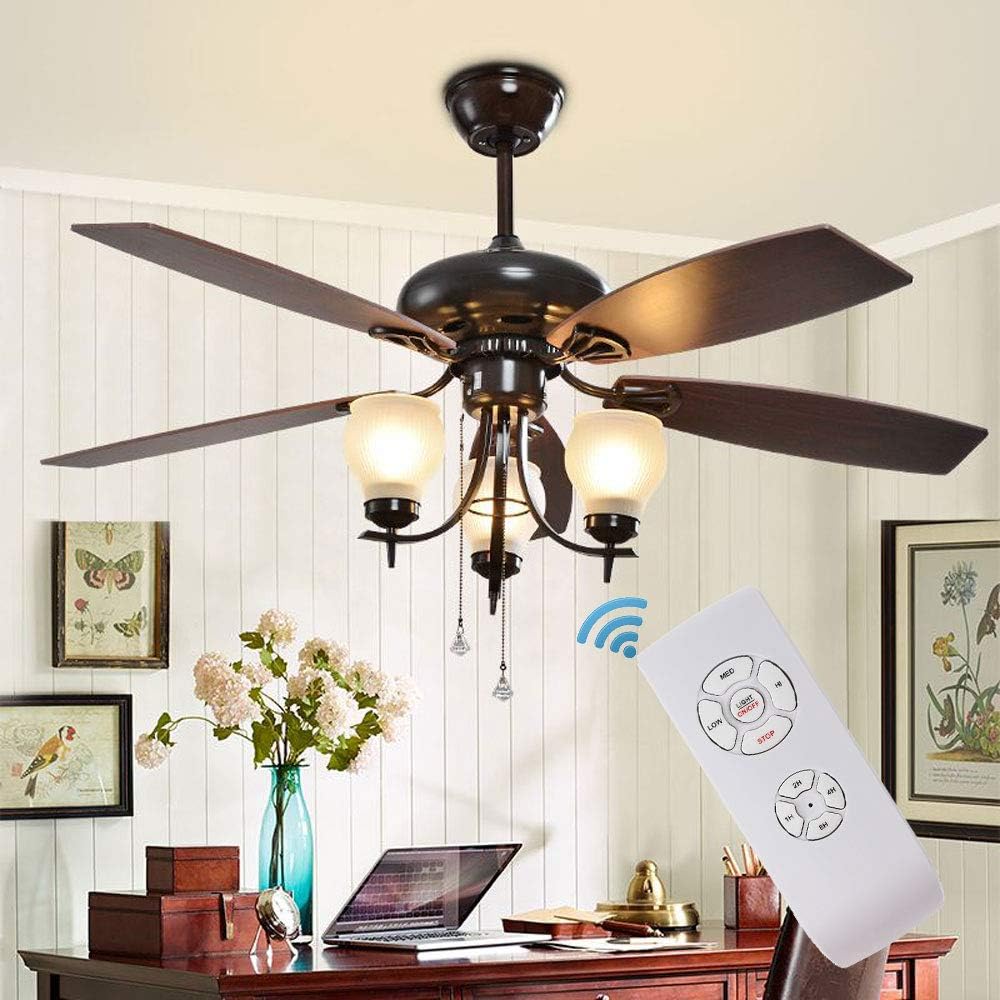 LPHUMEX Ceiling Fan Remote Control Kit, Small Size Speed, Light & Timing 3 in 1 Wireless Control, Compatible with AC Motor Fans from Harbor Breeze, Hunter, Hampton Bay, etc.