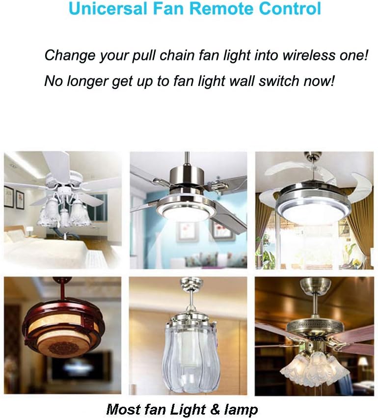 LPHUMEX Ceiling Fan Remote Control Kit, Small Size Speed, Light & Timing 3 in 1 Wireless Control, Compatible with AC Motor Fans from Harbor Breeze, Hunter, Hampton Bay, etc.