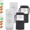 LPHUMEX 2 Pack AC Motor Ceiling Fan Remote Control Kits, 3-in-1 Fan Speed, Timing and Light Wireless Remote Control for Ceiling Fan Light, Fit for Hunter Minka-Aire Hampton Bay Honeywell and More