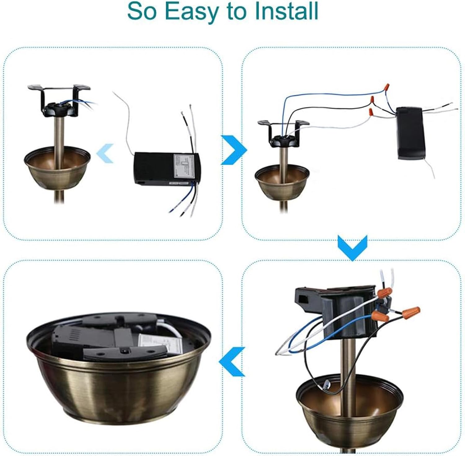 LPHUMEX 2 Pack AC Motor Ceiling Fan Remote Control Kits, 3-in-1 Fan Speed, Timing and Light Wireless Remote Control for Ceiling Fan Light, Fit for Hunter Minka-Aire Hampton Bay Honeywell and More