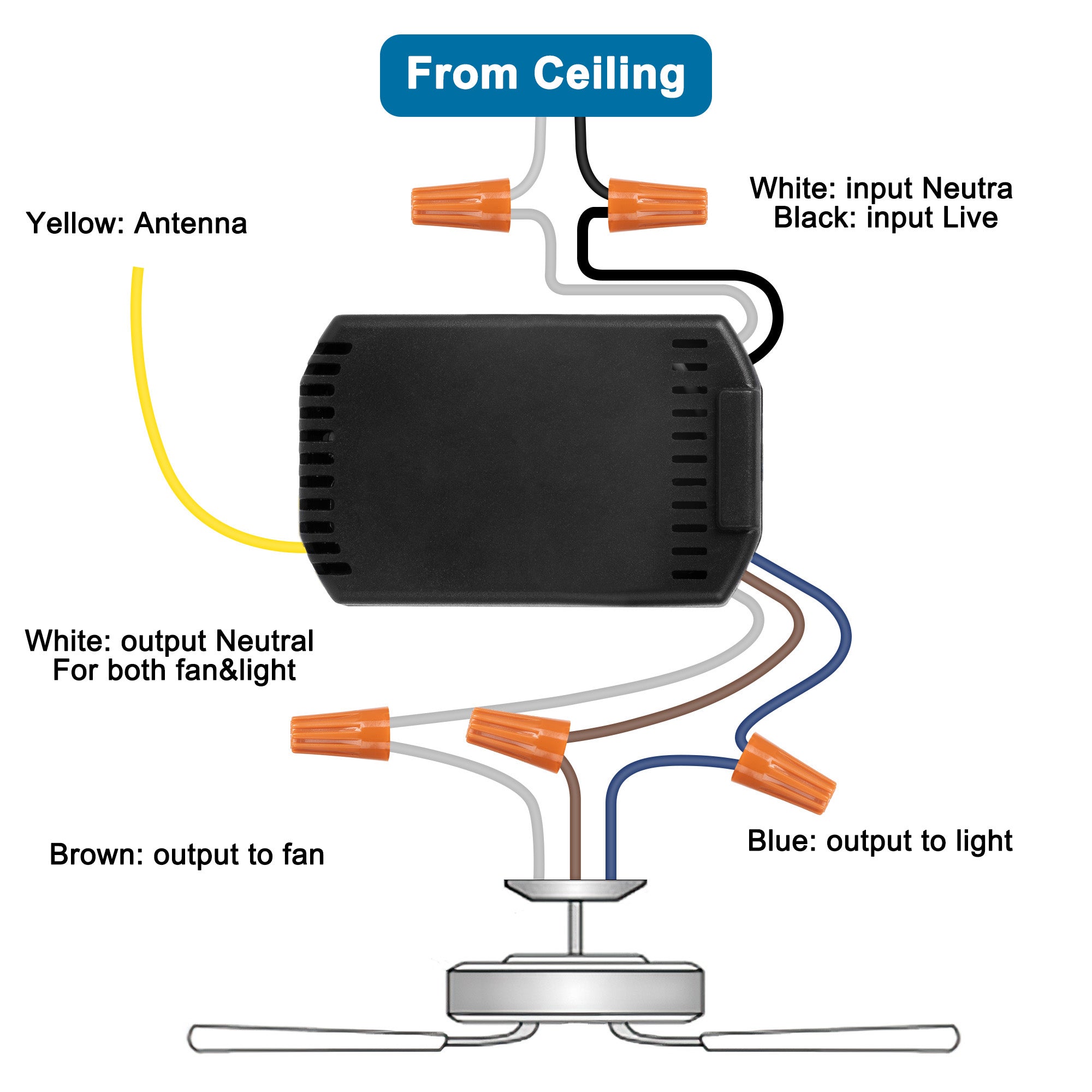 LPHUMEX 3-Pack Universal Ceiling Fan Remote Control Kit – 3-in-1 Fan, Light & Timer Control