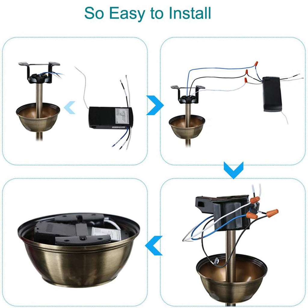 LPHUMEX 3-Pack Universal Ceiling Fan Remote Control Kit – 3-in-1 Fan, Light & Timer Control
