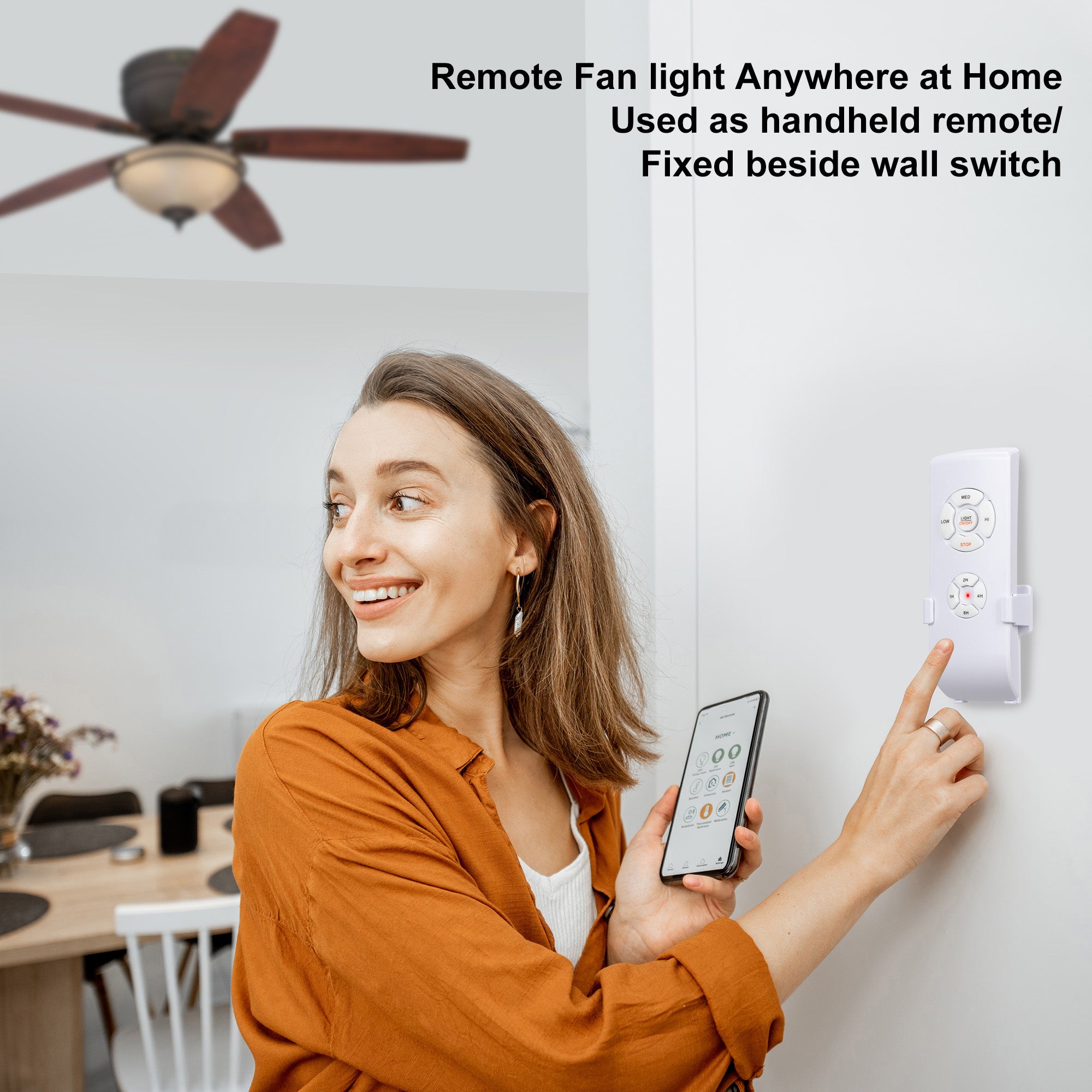 LPHUMEX 3-Pack Universal Ceiling Fan Remote Control Kit – 3-in-1 Fan, Light & Timer Control