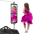 LPHUMEX Foldable Full Length Dance Mirror – 33” Portable Shatterproof Hanging Mirror, Folding Full Length Travel Mirror for Dancing, Camping, RV