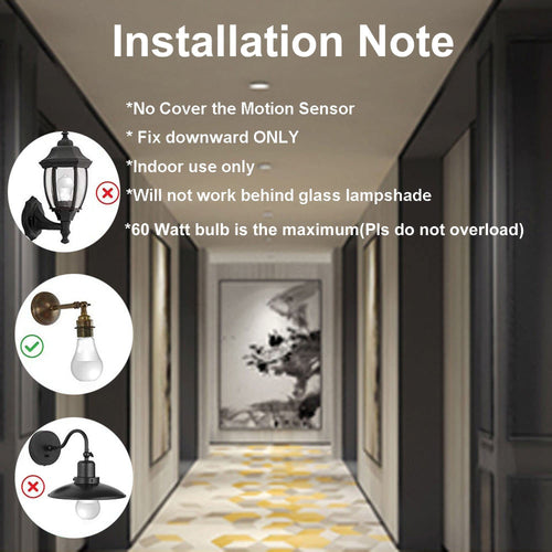 2pcs Motion Activated Light Sockets, E26/E27 Screw in Add on/Off Motion Sensor Sockets for Existing Lights, Dusk and Dawn Auto Motion Sensor Light Sockets Indoor for Porch Garage Basement
