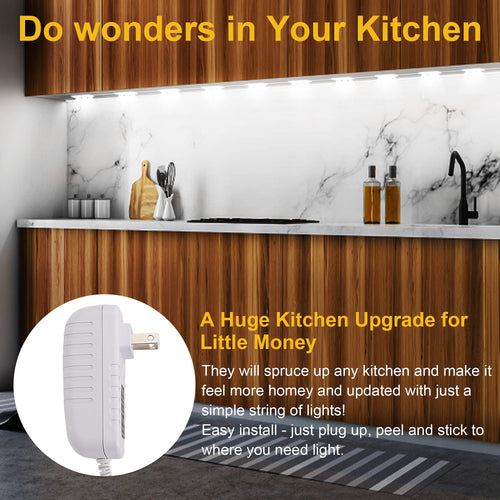 Flexible Jewelry Showcase Lights Kit, 14FT Adhesive Led Light for Display Case with Power Adapter, Dimmable Bright White Under Counter Light, 90 LEDs for Kitchen Cabinets Cupboard, 1800lm, 6000K