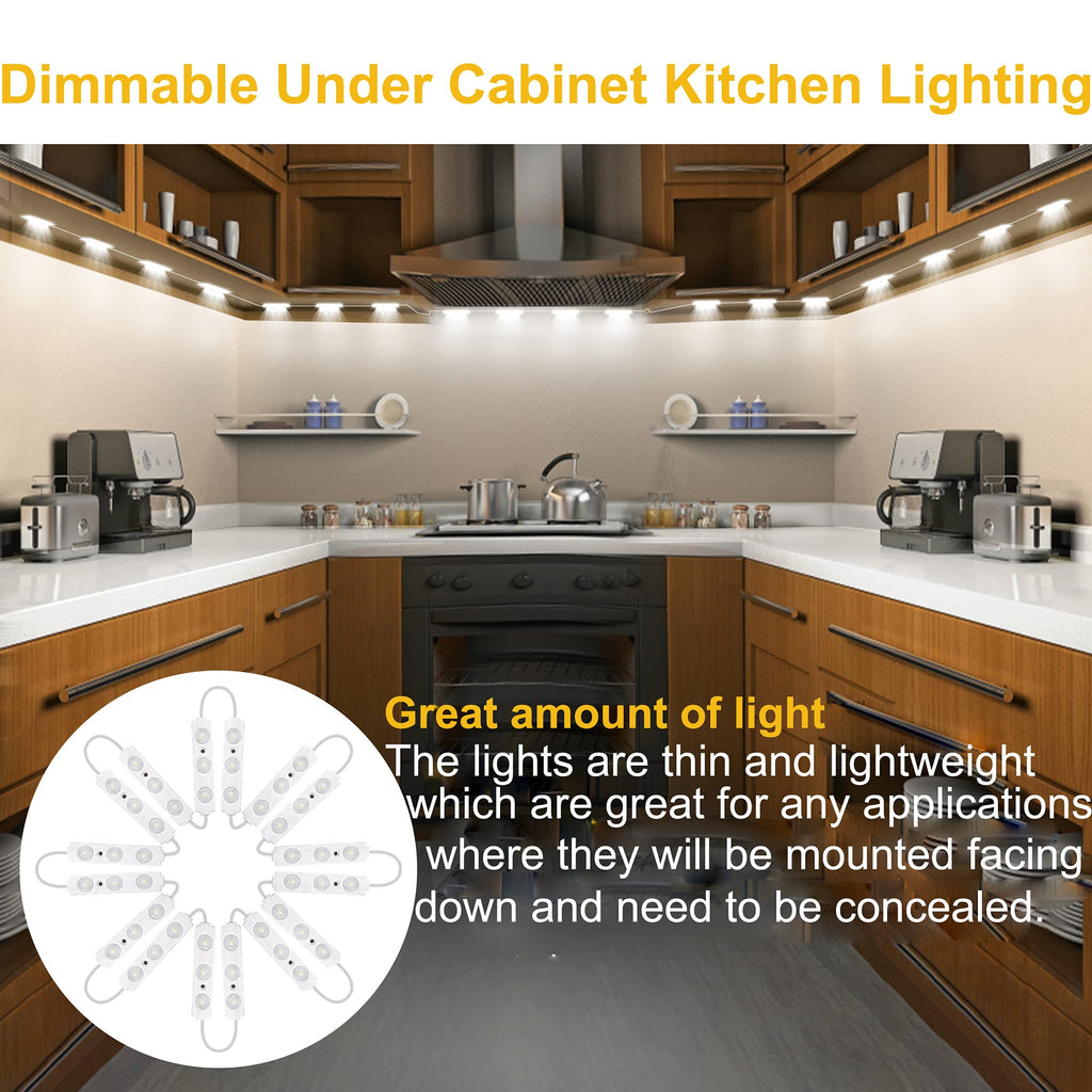 LPHUMEX Flexible Jewelry Showcase Lighting, 10FT Bright White 6000K Display Case LED Lights, with Dimmer Switch & Power Adapter, 60 LEDs Lights for Showcase